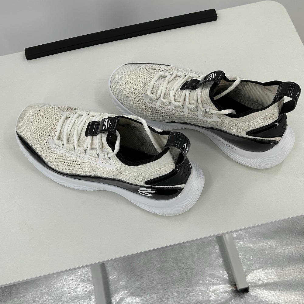 Under Armor Curry Flow 8 NM Team Curry White Black Basketball Shoes M 8.5/W 10 - Picture 5 of 8